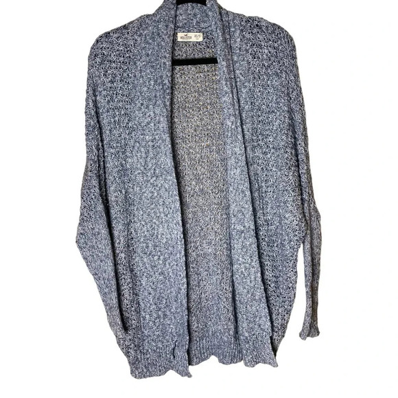 Hollister Women's Long Blue Knit Sweater Size XS/S Poncho Arms Cotton Blend - Picture 1 of 8